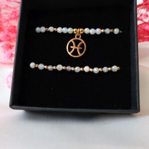 Zestaw 2 Bransoletek Zodiakalnych – Ryby