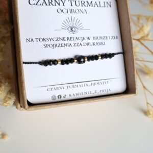 Bransoletka Czarny turmalin wersja biuro