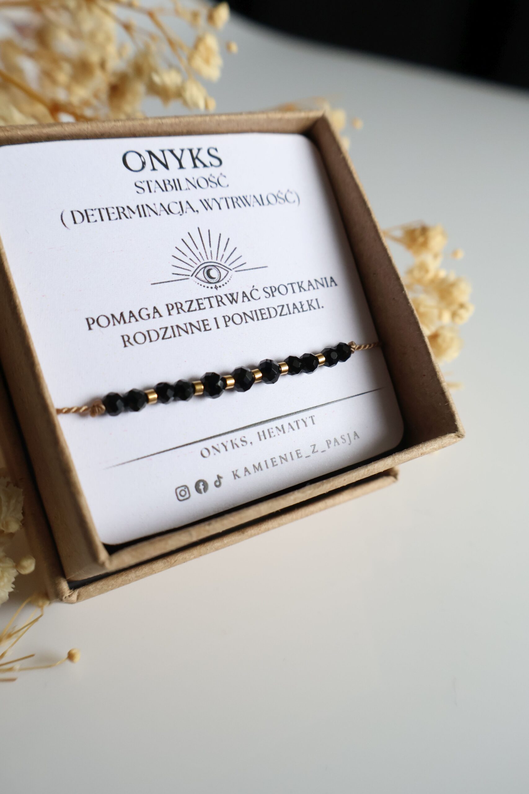 Bransoletka Onyks & Hematyt — talizman przetrwania - obrazek 3