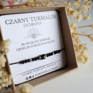 Bransoletka czarny turmalin wersja społeczna