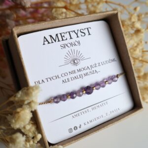Bransoletka Ametyst  Dla tych, co nie mogą już z ludźmi