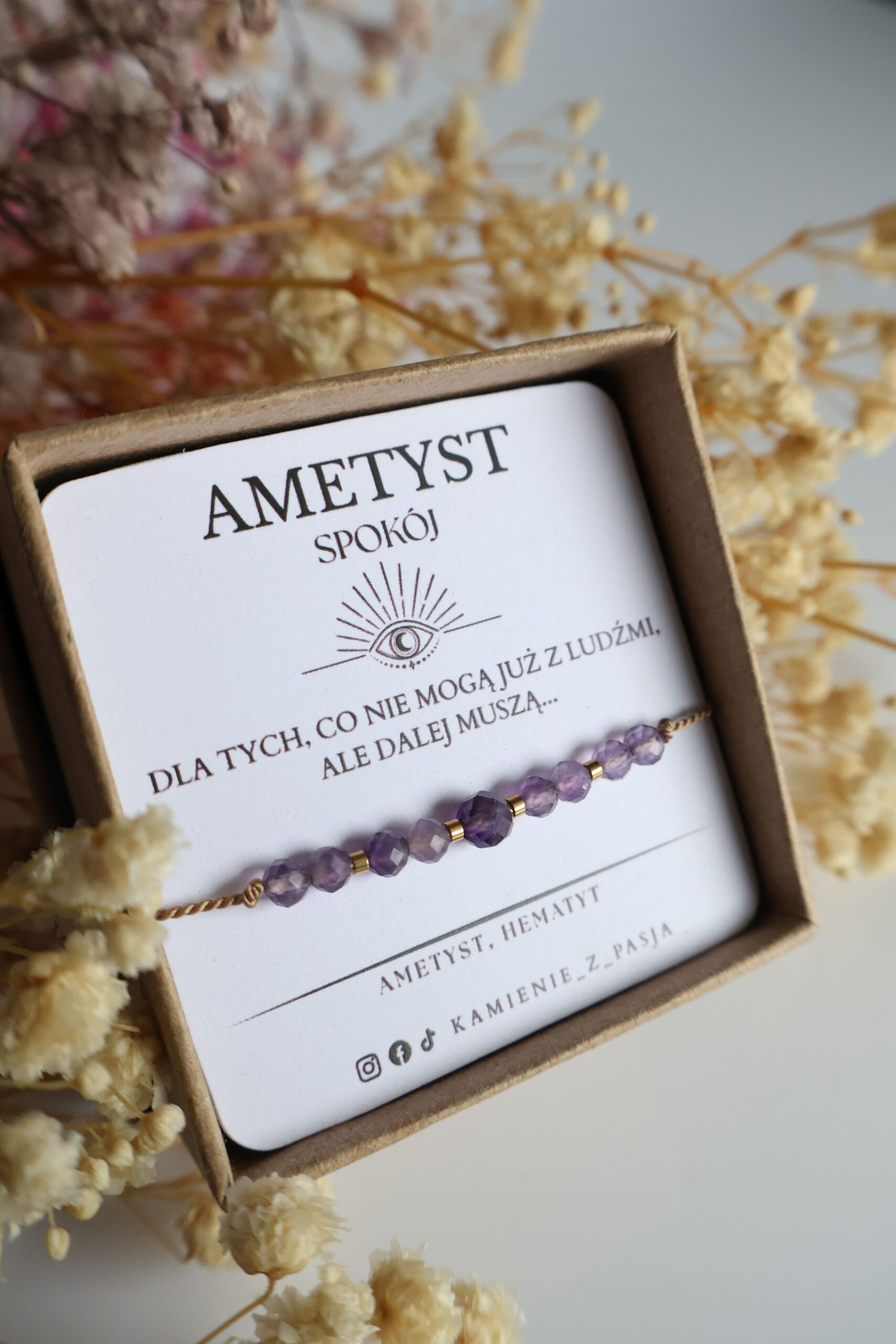 Bransoletka Ametyst Dla tych, co nie mogą już z ludźmi - obrazek 2