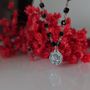 Naszyjnik Rose Czarny turmalin