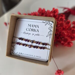 Bransoletka mama i córka Rubin
