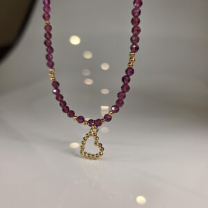 Naszyjnik Granat Heart